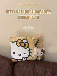 Sanrio 官方授权三丽鸥Hello Kitty大容量旅行化妆包 - 可爱日系动漫卡通便携手提包 - 送给少女和女性的完美生日/节日礼物 - 网红风美妆收纳包 - 耐用防水面料 - 多功能百搭，适合学校、办公室、日常旅行 - 必备收藏品 - 可爱文化配饰 - 彩色 - 查看 1