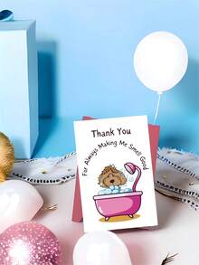 1pc Dog Grooming Thank You Card With Envelope, Pet Groomer Appreciation Greeting Card, Cute Dog Bath Illustration, Holiday Gratitude Notecard For Dog Salon - one-size - View 9