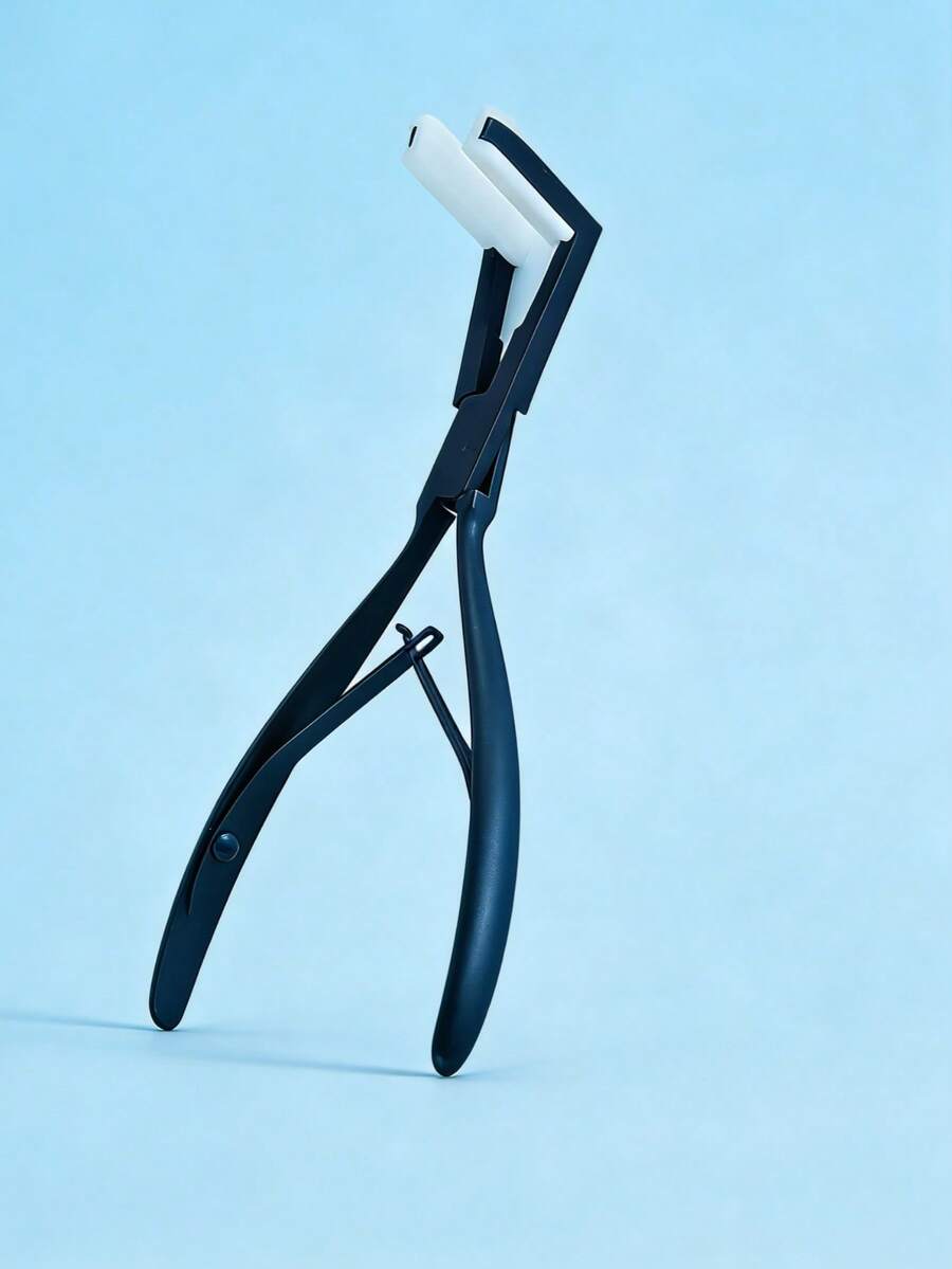 1 Set Stainless Steel Sealing Pliers, Flat Hair Extension Tools, Human Hair Extension Styling Clamp Tools, Adhesive Tape Clamp, Black ,Hair Styling Kit ,Hair Tool - Black - View 1