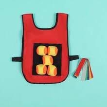 1pc Family Fun Sticky Ball Game Set, 1 Vest, 5 Small Balls, 5 Tails, Suitable For Ball Games, Interactive Throwing Sticky Target Dodgeball, Garden Outdoor Toys, Durable Material, Suitable For Outdoor Group Games (Ball And Tail Colors Random) - Multicolor - View 13