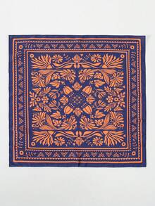1pc Bandana With New Geometric Print, Bohemian Style Headscarf, Neckerchief, Hair Tie For Women - Multicolor - View 2