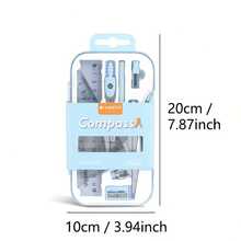 9pcs/Set Professional Drawing Tools For Students, Including Compass, Ruler, Triangle, Protractor, Pencil Sharpener. Back To School, New Year Gift