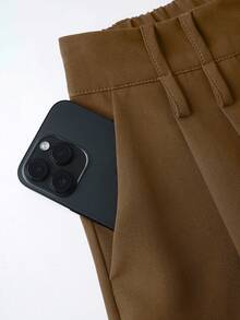 SMILE CHIC 女士休闲宽松阔腿裤，独特腰带设计，适合办公室和日常穿着