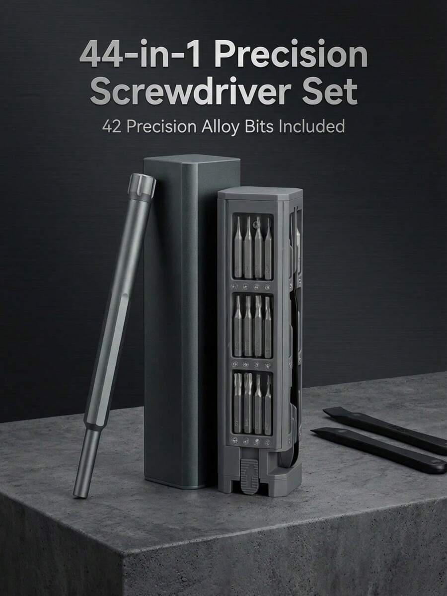 44-In-1 Precision Screwdriver Set, Magnetic Mini Screwdriver Set, Premium Boxed Portable Repair Tool Kit, Suitable For Electronics, Phones, Laptops, Desktops, Watches, Glasses And DIY