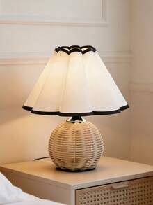 1pc USB Powered Woven Desk Lamp, Retro Style Lamp, Suitable For Bedside, Hostel, Dining Room, Camping, Minimalist Warm Light Lamp, Atmosphere Night Light