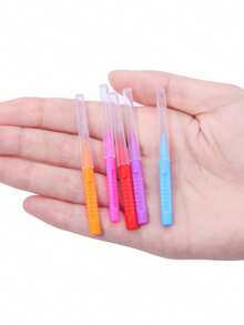 HMQ beauty 20PCS Eyelash Brush With Lid, Dust-Proof, Reusable Eyebrow Comb, Makeup Cleaning Brush Tool - Multicolor - View 9