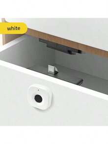 Fingerprint Smart Lock, Fingerprint Smart Drawer Lock, Mini Fingerprint Lock, Cabinet Lock, Office Drawer Lock, File Cabinet Fingerprint Lock, Powered By 3 AA Batteries Or Type-C Interface