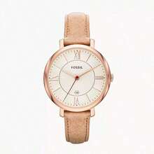 Fossil Women's Quartz Leather Three-Needle Wristwatch, Stainless Steel Case/Glass Lens, Gift For Women ES3487 - Brown - View 3