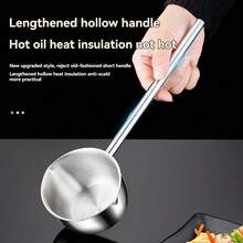 1pc Mini Butter Heating Pot, Milk Pot With Long Handled Flat Bottomed Pan, Butter Melting Pot, Used For Chocolate, Candy, Coffee And Tea Soup, 300ML, Silver - Multicolor - View 5