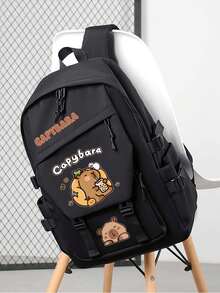 Water Vole Cute Backpack Set, Large Capacity Multi-Piece Backpack & Crossbody Bag & Clutch With Laptop Compartment, Simple Casual Multipurpose Backpack Wallet, Solid Color Nylon Student Backpack With Adjustable Straps, Multiple Pockets, Zipper Closure, Back To School Essential, Valentine's Day Gift - Multicolor - View 3