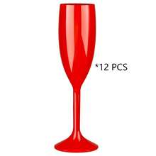 6盎司/170毫升可重复使用塑料香槟杯，白色/粉色/黑色/圣诞派对款，多用途，是派对、祝酒、圣诞节、情人节、户外活动和露营的理想之选。