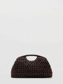 Túi xách nữ dệt thủ công, thiết kế sáng tạo và thời trang, chất liệu vải có họa tiết, màu cà phê trơn trang nhã, túi xách tay dệt, phù hợp cho các buổi đi chơi, sử dụng hàng ngày và đi làm của các bạn gái. - Cà phê - Xem 4