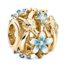 1件金色系列吊坠珠子，形状包括心形、蝴蝶结、圆形、花朵、蝴蝶等。它们适合装饰手链或项链，让您通过DIY手工制作展现您的个性和魅力。 - 金色 - 查看 23