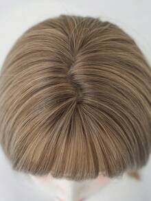 12 Inch Straight Bob Wig For Women Lightweight & Comfortable Fluffy Warm Brown Wigs With Bangs,Synthetic Full Machine Heat Resistant Fiber Hair Wigs For Daily Y2K, Lolita & Goth Styles-All-Match Fashion Accessories - Brown - View 6