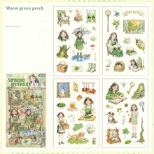 1pc Flat Sticker, Cartoon Adventure Series, Diary Stickers Cartoon Character Stickers, Pet Diary Material Stickers - Multicolor - View 16