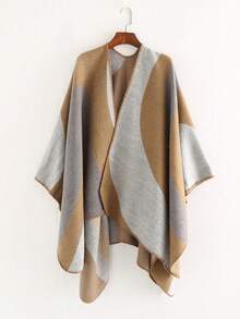 Bufanda de invierno para mujer estilo coreano abrigada y versátil chal de viaje para fotos en otoño e invierno capa gruesa de Dunhuang - Naranja - Ver 5