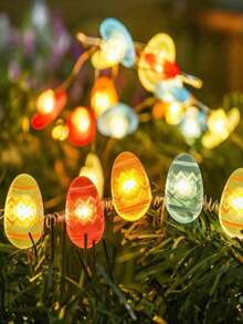 1pc Easter Egg Shaped LED Fairy Light, Battery Operated, Suitable For Home, Bedroom, Room, Party, Easter, Holiday Decoration - Easter String Lights - View 5