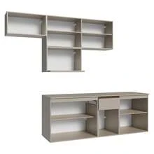 Cocina Integral Completa Modular Madesa Nice 240cm Crema 10 - Beis - Ver 11