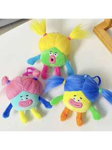 Parmani Plush Pendant, Colorful Doll With Hair, Fun And Cute Appearance, Bag Charm Accessory, Suitable For Girls, Children, Friends, Unique Personalized Gift, Birthday, Holiday, Party Gift And More - Multicolor - View 8
