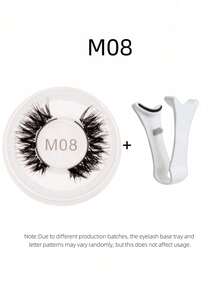 1 Set de Pestañas Magnéticas con Pinzas y Aplicador Profesional, Reutilizables, Sin Necesidad de Pegamento, Estilo dibujos animados, Naturales y Esponjosas, Suaves y Ligeras, Ideal para Maquillaje, Viajes, Fiestas - Multicolor - Ver 15