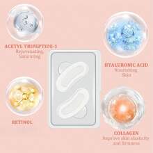 1 Pair Gentle & Non-Irritating Eye Masks, Suitable For Decorating Face, Covering Blemishes And Invisible Wear As Makeup Patches - Multicolor - View 3