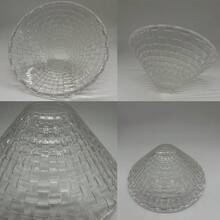 9.84in Pyramid-Shaped Clear Glass Pendant Light Shade, Nordic Medieval Style, E26/E27 Base, Lamp Shade Only