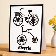 Creative Bicycle Cutting Dies, DIY Scrapbooking Album And Embossing Stencil, Greeting Card Making Tool, Card Paper Cutting Crafts ,Gift Card Making Template Die Cuts. - Silver - View 10