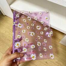 A5 6-Ring Daisy Loose Leaf Binder Cover, Photo Album Set, Postcard Collection Book, DIY Miscellaneous Diary, Stationery Storage Box, Back To School Essential