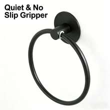 1pc No Drill Hole Wall Mounted Round Towel Ring With Holder, Stainless Steel Towel Rack And Clothes Storage Rack, Suitable For Kitchen, Bathroom, Living Room Storage And Decoration