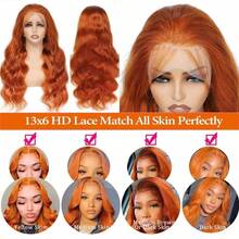 NATAN 18Inch Synthetic Lace Front Wigs For Women 13x5x1 Body Wave Lace Wig Ombre Black Brown Curly Wavy Wig Pre Plucked Cosplay Wigs - S350 - View 4