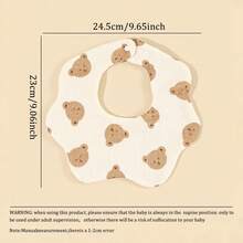 2件/3件套 6层纱布婴儿围兜，可爱卡通口水巾，吸水性强，防吐奶婴儿拍嗝巾 - 彩色 - 查看 6