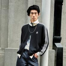 Adidas WAFFLE BBTT Retro Waffle Slim Fit Sports Jacket, Lightweight Outerwear - Black - View 9