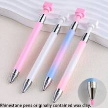 1pc Refillable Wax Rotary Dotting Pen Set - For DIY Nail Art Diamond Dotting And Other Diamond Painting Accessories And Tools. Designed For Quick Picking Of Beads And Gems. - Multicolor - View 7