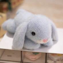 1 pieza Muñeco de peluche suave y adorable de conejo de orejas largas, compañero de escritorio, muñeco antiestrés, decoración de coche, regalo para Pascua, cumpleaños, Día de la Madre - Multicolor - Ver 16