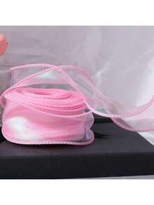 4cm Width 10/50 Yards Rainbow Organza Ribbon, Transparent Wide Craft Ribbon Suitable For Flowers, Bouquets, Wreaths, Weddings, Birthday Parties, Christmas Gifts, Hair Accessories, Decorations And More - Multicolor - View 27