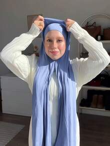 1pc Instant Hijab With Undercap - Silky Soft, Breathable Jersey Fabric, Includes Headscarf And Undercap, Suitable For Daily Wear, Festivals, Prayers, Abaya Matching - Instant Hijab - View 16