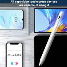 1pc Universal Capacitive Touch Screen Stylus Pen, Magnetic Anti-Mistouching, Drawing & Editing, Compatible With IPhone 17/16/15/14/13/12/11/XS/XR, S25/S24/S23/S22/S21/S20, Windows, With USB-C Charging Cable - Multicolor - View 3