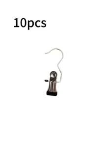 10pcs Stainless Steel Pants Hangers With Clips - Space Saving Clothes Organizer, Metal Design Sturdy Clothing Hanger Clips For Jeans, Shirts And Hats, Efficient Wardrobe Storage, Closet Organizer | Smooth Metal Surface | Hanger Clips - Multicolor - View 14