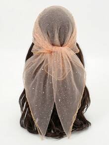 1条镶钻方巾，女士时尚头巾，闪亮头巾，方巾，适合搭配连衣裙 - 彩色 - 查看 37