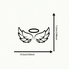 Guardian Angel Wings Vinyl Decal Sticker, Car Truck Window Wall Cup Laptop Laptop Decal Sticker - A - View 2