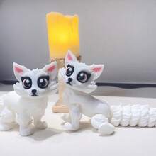 3D Printed Cute & Charming Movable Fox Model, Plastic Animal Figurine With Adjustable Joints, Creative Desktop Decor Sculpture - Multicolor - View 7