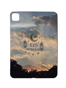 Eid Mubarak Crescent Moon, Star, Islamic Lantern, Geometric Pattern Matte Shockproof IPad Case, Tablet Accessories, Religious Gifts, Compatible With IPad 10th Generation/IPad A16/Kindle/IPad 11th Generation - Black - View 33