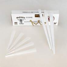 Tubes de cigarettes coniques blancs pré-roulés de 110 mm de longueur, tubes de cigarettes coniques extra-larges, papiers à rouler les cigarettes pour remplir le tabac, papiers de cigarettes en boîte, papiers à rouler les cigarettes coniques blancs semi-transparents, essentiels pour les fumeurs ! - Blanc - Voir 7