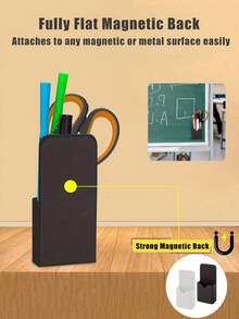 1 hộp đựng bút và bảng đen bằng nhựa từ tính - Hộp đựng đồ treo nhẹ, nam châm tủ lạnh, đế hút từ mạnh, thích hợp cho bảng đen, bảng trắng, tủ lạnh và tủ đựng đồ, văn phòng tại nhà, đồ dùng học tập, sắp xếp lớp học, cấu trúc bền chắc, thiết kế đơn giản - Nhiều màu - Xem 6