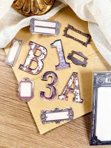 Bộ 10 miếng dán phong cảnh rỗng cổ điển, sáng tạo, dùng làm thủ công trang trí album ảnh, nhật ký. - nhãn bỏ hoang - Xem 10