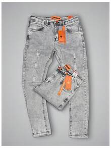 Men's Skinny Fitted Jeans With Elastane - Comfortable And Casual - JO-003 - 查看 5