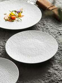 复古磨砂塑料餐盘，沙拉盘，甜点盘，适用于家庭、宿舍、厨房、餐厅，餐具配件，厨房用品 - 彩色 - 查看 5