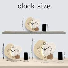 1pc 12-16 Inch Decorative Wall Clock, Battery Operated Silent Non-Ticking Stone Quartz Movement, Suitable For Home, Living Room, Bedroom, Kitchen, Office, Classroom, Back To School Room Decor, Learning Supplies, Creative Valentine's Day Gift