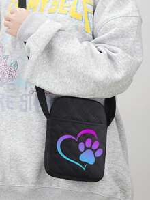 1pc Nylon Fabric Multi-Pocket Dumpling Bag, Women's Casual Pleated Drawstring Crossbody Shoulder Bag, Soft & Slouchy Bohemian Style Hobo Bag - Grey - View 5