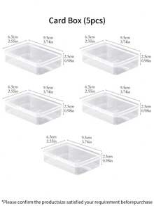 5张/3张/1个装扑克牌整理盒，透明塑料盒，动漫游戏卡牌盒，身份证整理盒，名片整理盒，桌面收纳整理盒 - 彩色 - 查看 9